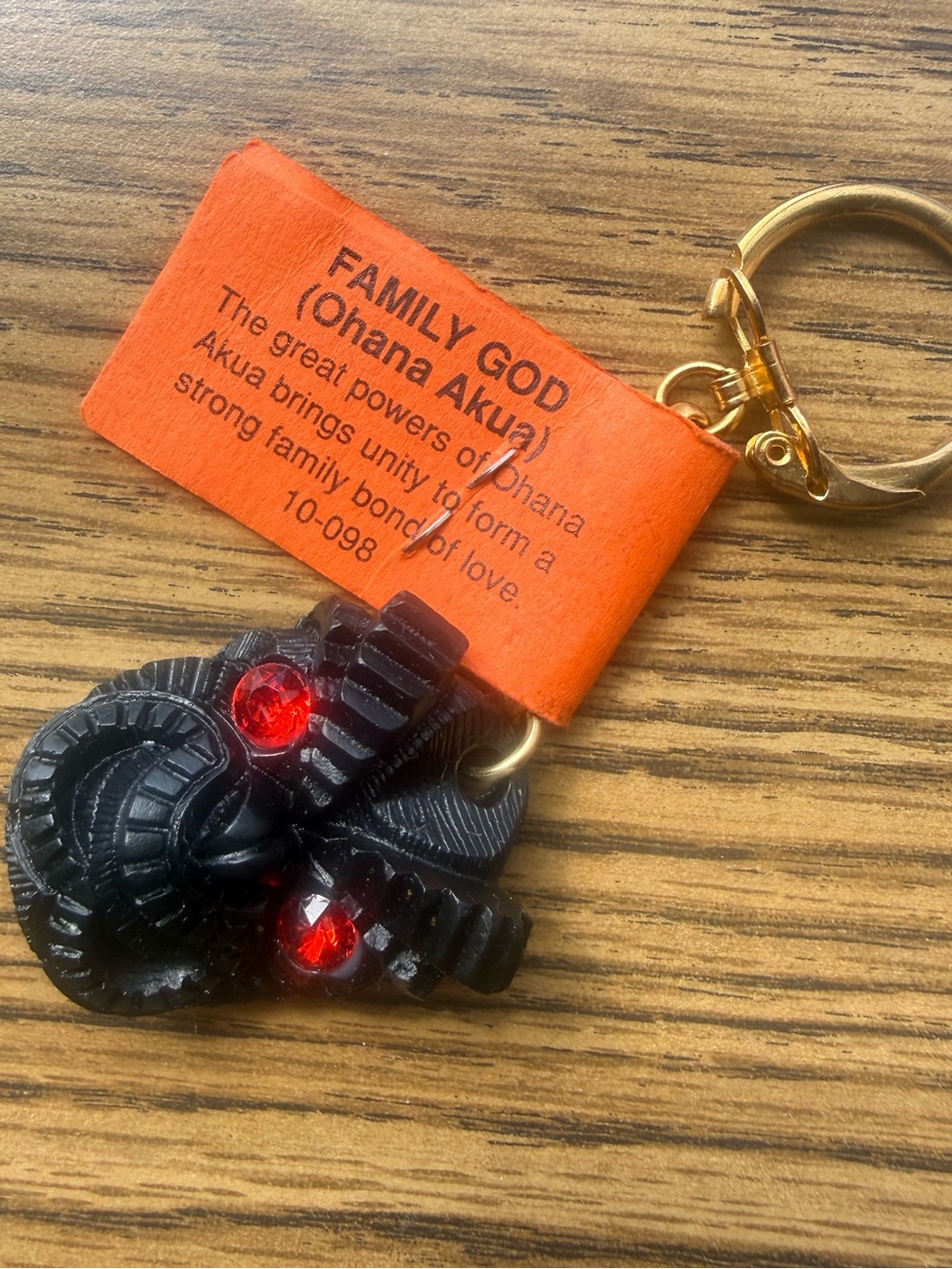 Authentic Vintage Coco Joe’s Hawaiian Lava Tiki Keychain – Family God Ohana Akua